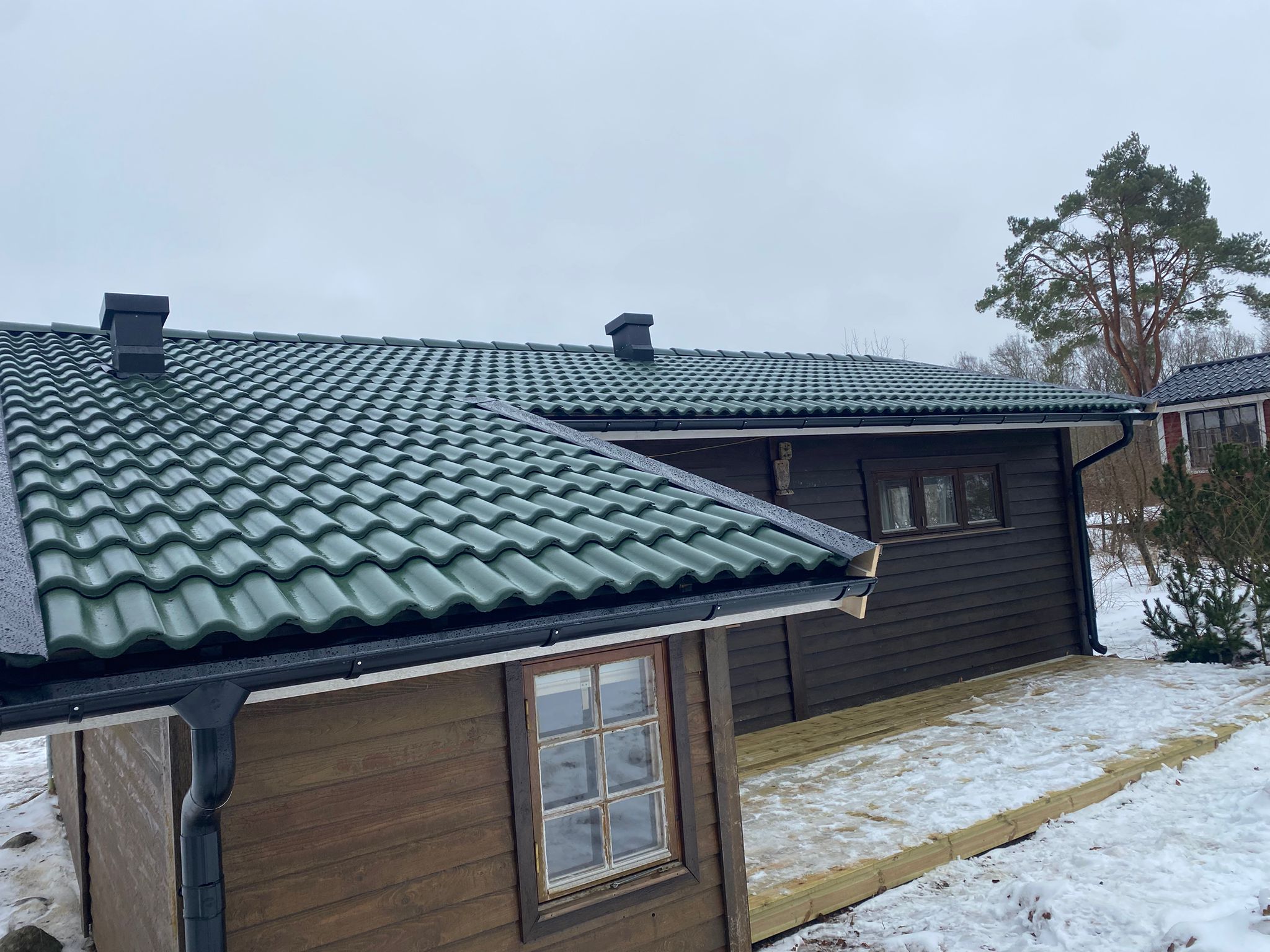 Gröna betongpannor i Simrishamn